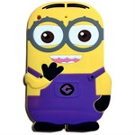 3D iPad Mini 1/2/3 Minion Silicone Cover (Purple)